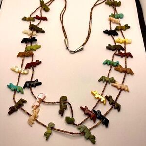 Vintage Zuni animal necklace